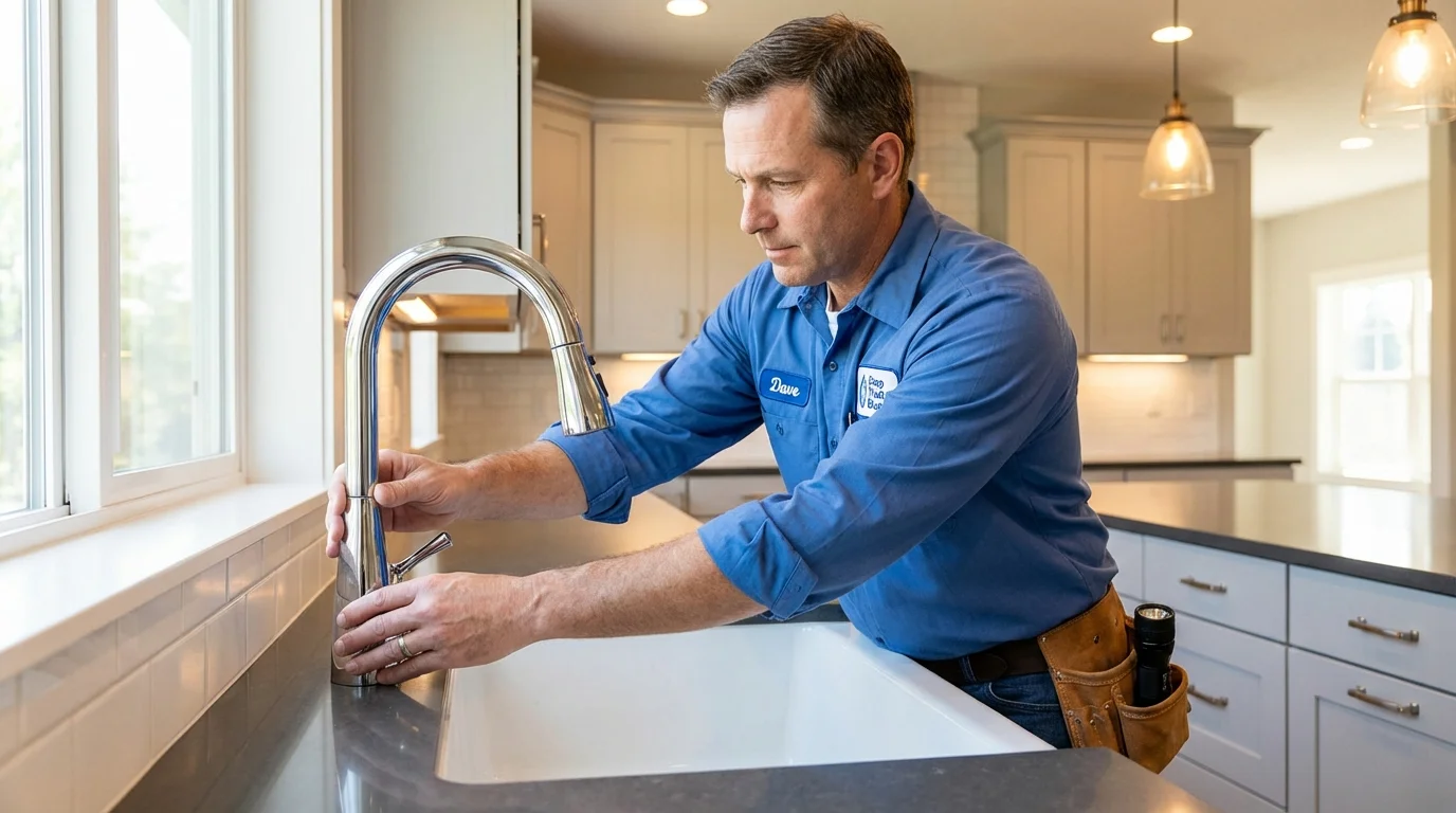 Kitchen faucet installation by Johns Plumbing LLC in Trenton